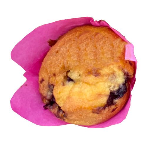 BLUEBERRY MUFFIN 120G (buy any 4 muffins receive 5% discount)does not apply with other discounts